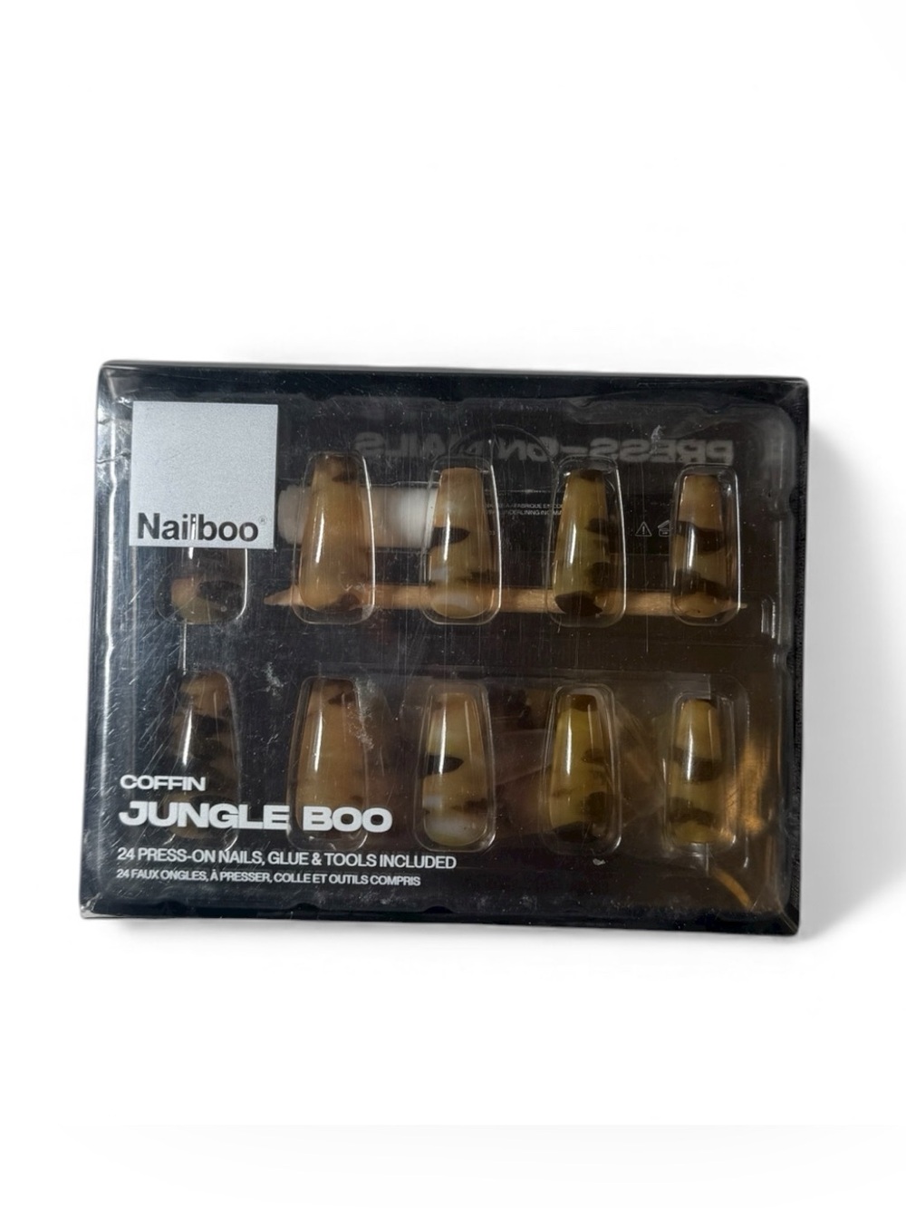 Naiboo Jungle Boo Coffin Press-On Nails in Brown Tortoiseshell